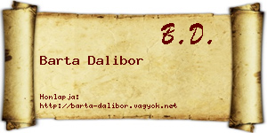 Barta Dalibor névjegykártya